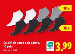 Lidl Calzini da uomo o da donna, 10 paia offerta