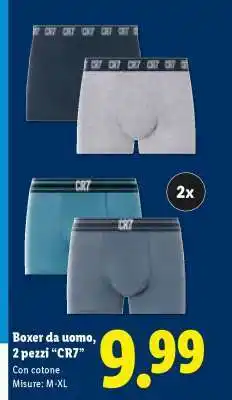 Lidl Boxer da uomo, 2 pezzi CR7 offerta