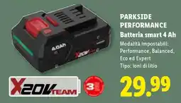 Lidl PARKSIDE PERFORMANCE Batteria smart 4 Ah offerta