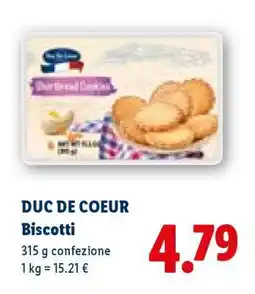 Lidl Duc de Coeur Biscotti offerta
