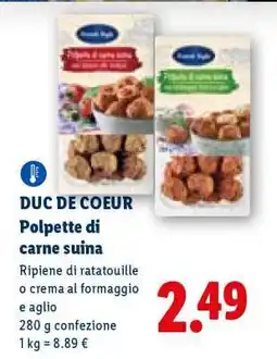 Lidl DUC DE COEUR Polpette di carne suina offerta