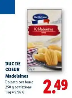 Lidl Duc de Coeur Madeleines offerta