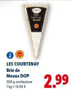 Lidl LES COURTENAY Brie de Meaux DOP offerta