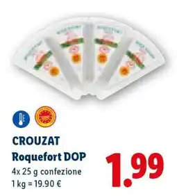 Lidl CROUZAT Roquefort DOP offerta