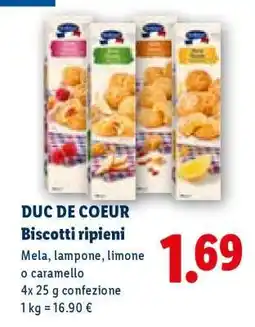 Lidl Duc de Coeur Biscotti ripieni offerta