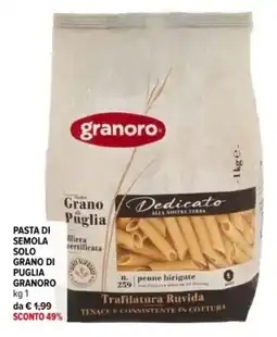 Iperal Pasta di semola solo grano di puglia GRANORO offerta