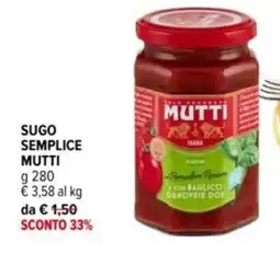 Iperal Sugo semplice MUTTI offerta