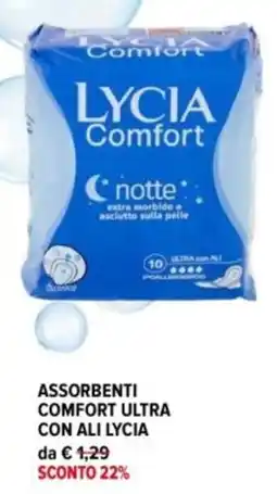 Iperal Assorbenti comfort ultra con ali LYCIA offerta
