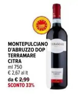 Iperal Montepulciano d'abruzzo dop terramare CITRA offerta
