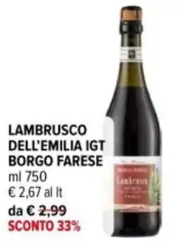 Iperal Lambrusco dell'emilia igt borgo farese offerta