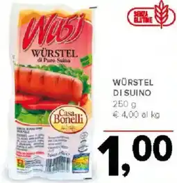 Todis Würstel di suino offerta