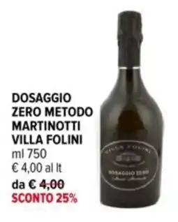 Iperal Dosaggio zero metodo martinotti VILLA FOLINI offerta