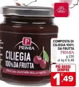 Iperal Composta di ciliegia 100% da frutta PRIMIA offerta
