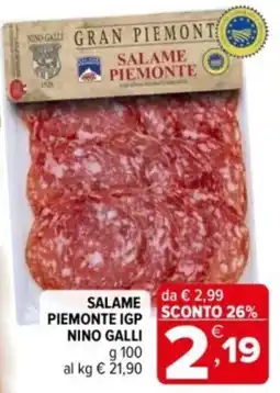 Iperal Salame piemonte igp NINO GALLI offerta