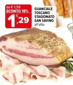 Iperal Guanciale toscano stagionato san savino offerta