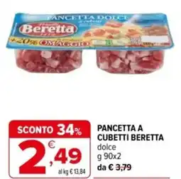 Iperal Pancetta a cubetti BERETTA offerta