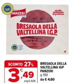 Iperal Bresaola della valtellina igp PANZERI offerta