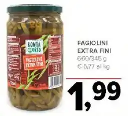 Todis Bonta dell orto fagiolini extra fini offerta