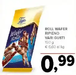 Todis Roll wafer ROLL WAFER RIPIENO VARI GUSTI offerta