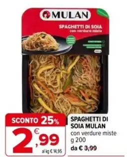 Iperal Spaghetti di soia MULAN offerta