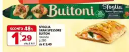 Iperal Sfoglia gran spessore BUITONI offerta
