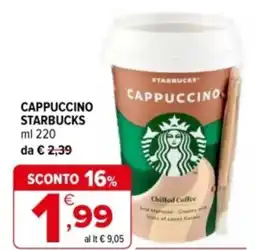 Iperal Cappuccino STARBUCKS offerta