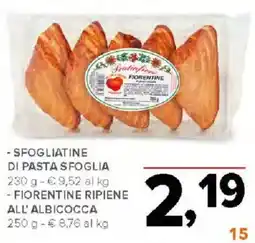 Todis Sfogliatine di pasta sfoglia - fiorentine ripiene all'albicocca offerta