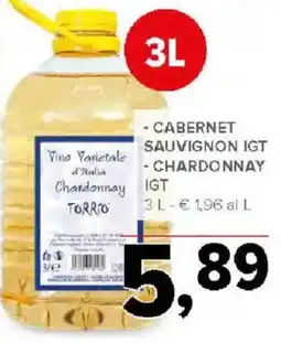 Todis Cabernet sauvignon IGT - chardonnay IGT offerta