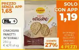Todis Forno crackers panetti integrali offerta