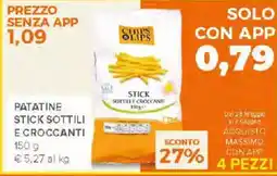Todis Patatine stick sottili e croccanti offerta