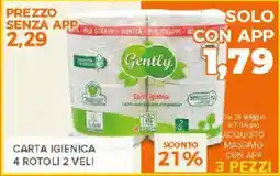 Todis Carta igienica 4 rotoli 2 veli offerta