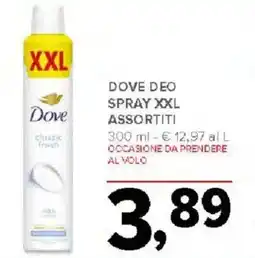 Todis Dove deo spray XXL offerta