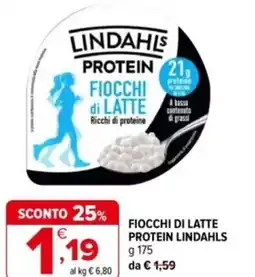 Iperal Fiocchi di latte protein LINDAHLS offerta