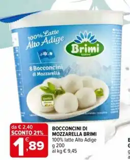 Iperal Bocconcini di mozzarella BRIMI offerta