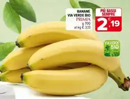 Iperal Banane via verde bio PRIMIA offerta