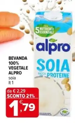 Iperal Bevanda 100% vegetale ALPRO offerta