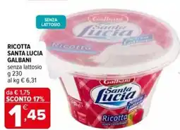 Iperal Ricotta santa lucia GALBANI offerta