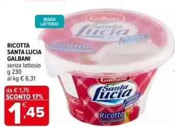 Iperal Ricotta santa lucia GALBANI offerta