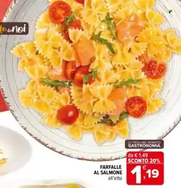 Iperal Farfalle al salmone offerta