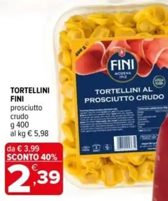 Iperal TORTELLINI FINI prosciutto crudo offerta