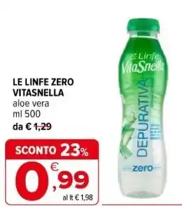 Iperal Le linfe zero VITASNELLA offerta
