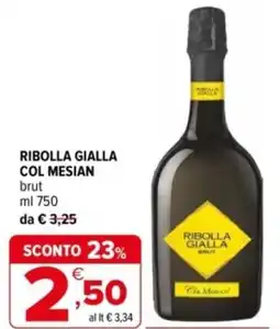 Iperal Ribolla gialla COL MESIAN offerta