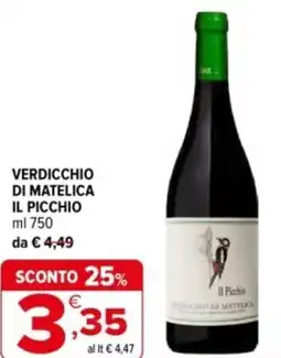 Iperal Verdicchio di matelica IL PICCHIO offerta