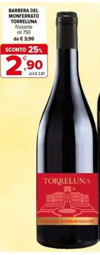 Iperal Barbera del monferrato torreluna offerta