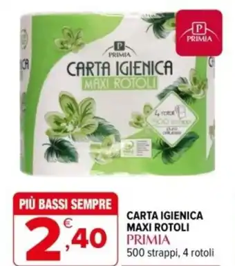 Iperal Carta igienica maxi rotoli PRIMIA offerta