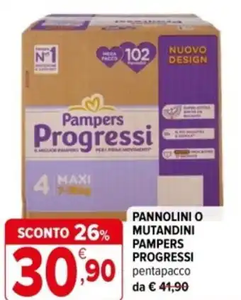 Iperal Pannolini o mutandini pampers progressi offerta