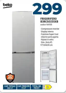 Sinergy beko FRIGORIFERO B3RCS0255XB offerta