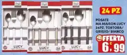 Maury's Posate ma maison lucy 24pz. tortora/ grigio/bianco offerta
