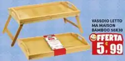Maury's Vassoio letto ma maison bamboo 50x30 offerta