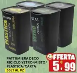 Maury's Pattumiera deco riciclo vetro/misto/ plastica/carta offerta
